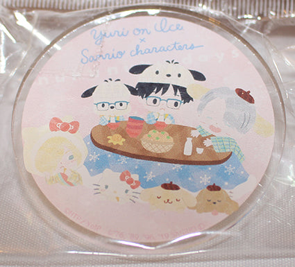 Yuri!!! on ICE - Yuuri, Victor, Yuri x Sanrio Characters Collaboration Acrylic Badge (Contents Seed)