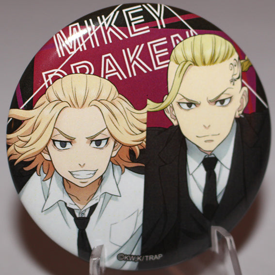 Tokyo Revengers - Mikey and Draken Trading Can Badge Black Suit Ver. (Muzzle)