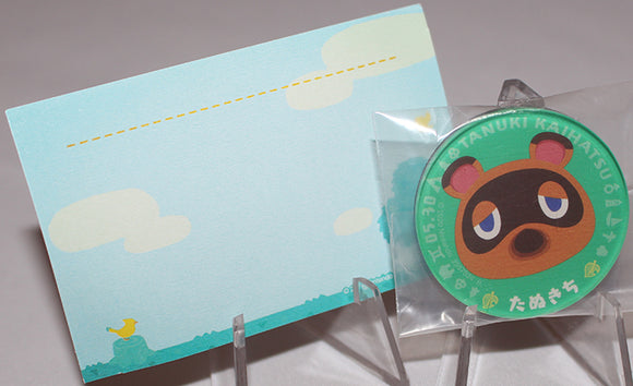 Animal Crossing - Tom Nook Chara Magnet and Note Card Set (Bandai)